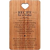 Sister Birthday Gifts from Sisters Cutting Board Gifts Bamboo-Made Engraved Christmas Gift for Sisters Special Gofts for Sister Adult Mothers Day Valentines Day Xmas Presents