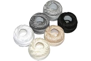 Presencia Finca Perle Cotton ~ Size #5 ~ Thread Sampler Pack for Sewing, Embroidery, and Quilting (05 - Neutrals)