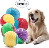 Sricam 6Pcs Squeaky Dog Ball Toy 6.5cm TPR Chew Treat Puppy Training view 6