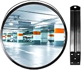 QWORK 12" Convex Traffic Mirror Wide Angle Safety Security Mirror w/ Bracket view 7