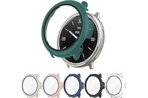 Tiorecime 6 Pack Case Compatible for Amazfit Active 2 with Tempered Glass Screen Protector, Shockproof Hard PC Bumper Protect