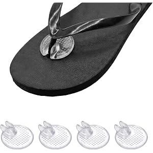 2 Pairs Clear Gel Toe Guards | Soft Silicone, Non-Slip, Pain Relief Cushions, For Flip Flops Thong Sandals