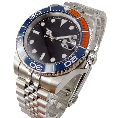 Sapphire Crystal Parnis 40mm Black Sterile Dial Blue Togo Ubuy