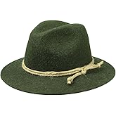 Lierys Tyrolean Mountain Hat Women/Men Olive 7 1/2-7 5/8 | Wool hat | Traveller hat | Autumn/Winter