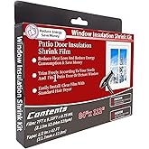 FonsBleaudy Large Patio Door Shrink Film Window Insulation Kit 84-Inch by 112-Inch,Clear, Keeps Cold Air Out and Warm Air in