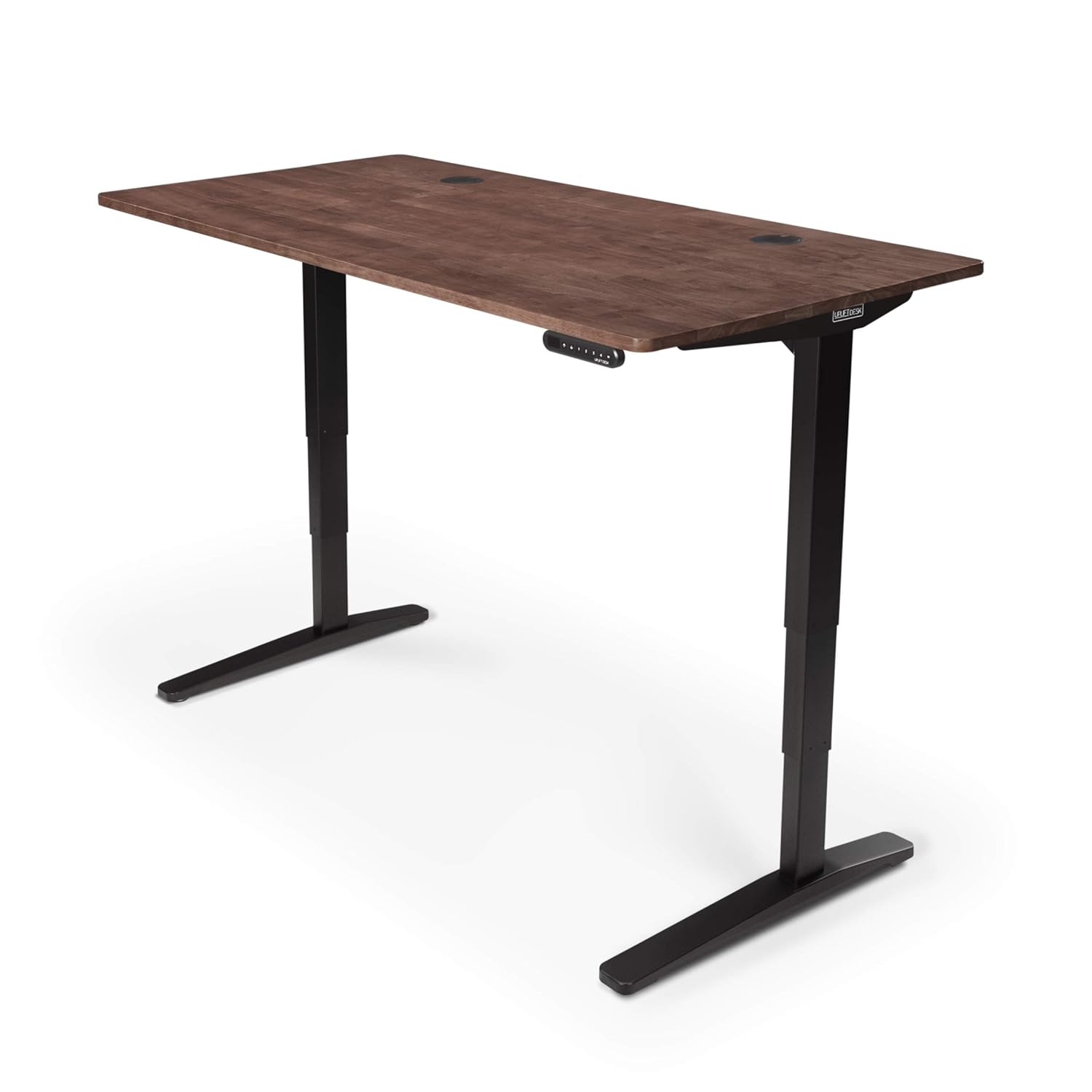 UPLIFT Desk V2 Standing Desk with Dark Brown Rubberwood