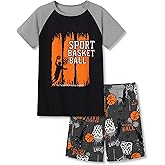 Topgal Boys Girls Pajamas Summer Jammies Short Sleeves Matching 2 Piece Set Trendy PJS for Little & Big Kids Size 6-18