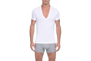 2(X)IST Men's Pima Cotton Slim Fit Deep V-Neck T-Shirt