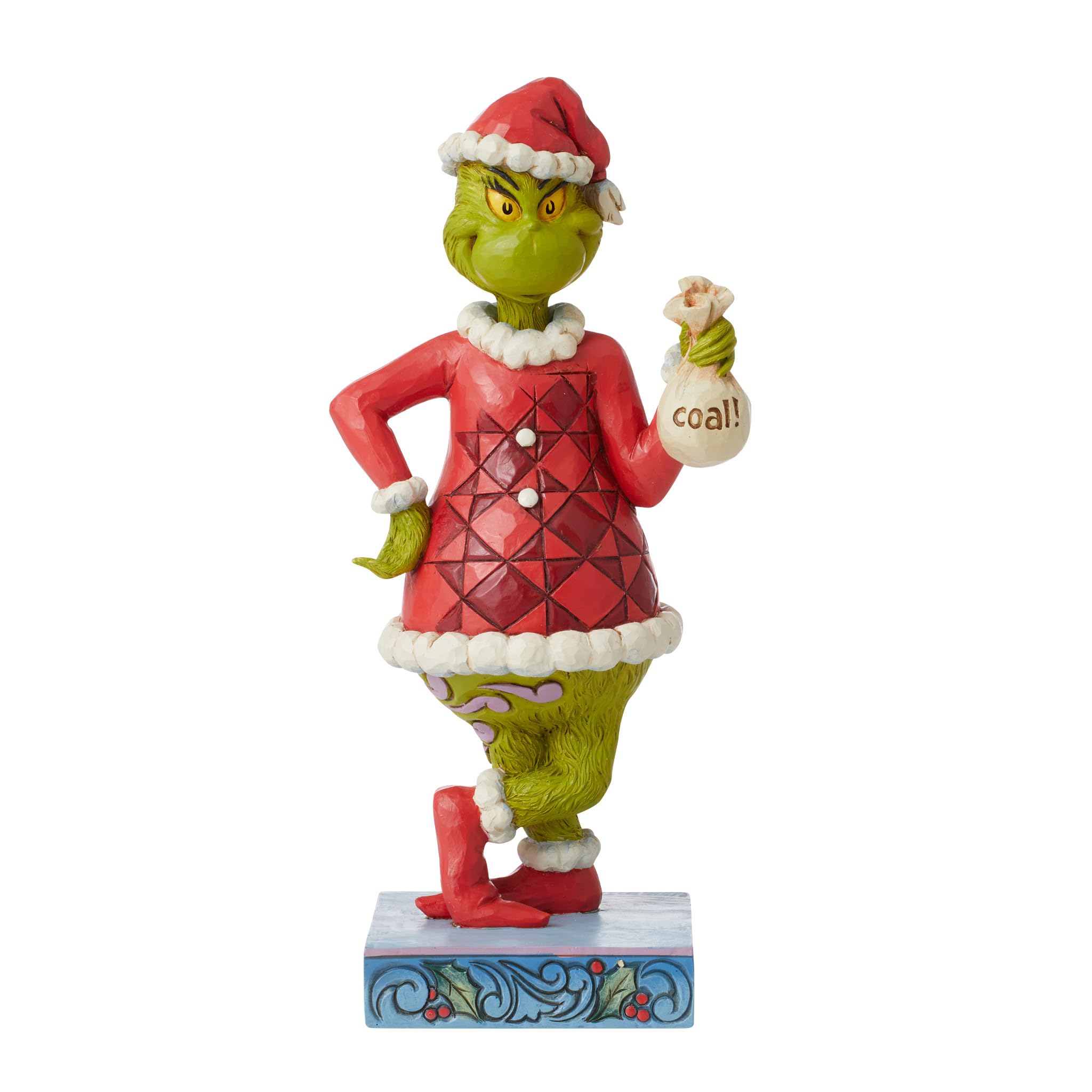 The Grinch By Jim Shore Grinch With Bag Of Coal Figurine
