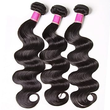 Amazon Com Brazilian Body Wave Hair Weave Bundles Natural Color