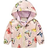 Happy Cherry Toddler Baby Casual Printed Windbreaker Lightweight Zipper Hoodie Coat Casual Jacket 1-5T