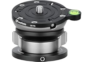 LEOFOTO LB-75 75mm Leveling Base for Tripod w Butterfly Lock Collar 55lb Max Load +/-15° Tilt