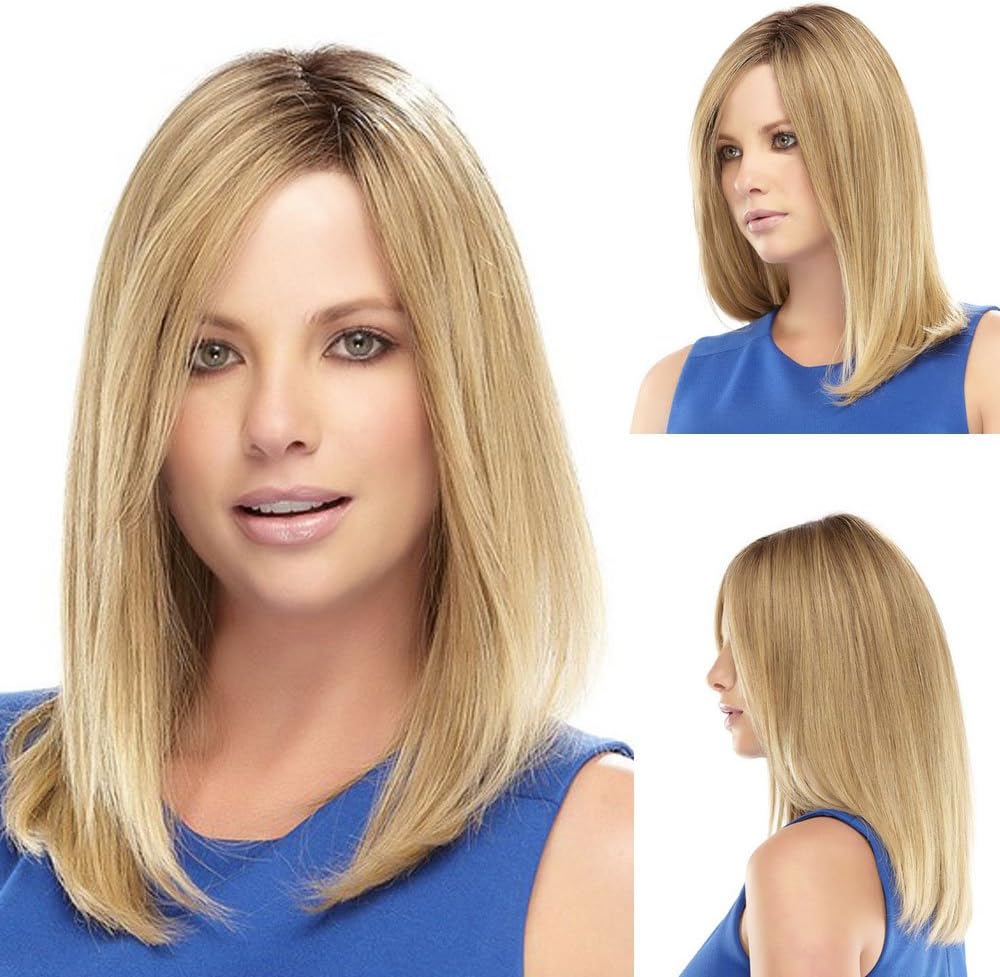 GNIMEGIL Long Straight Wig Natural Blond Synthetic Hair Replacement Wigs for Women (Wig Head Circumference Size is 20-24 inches)