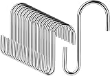 DONQL 20pcs Silver S-Shaped Hanging Hooks, 2.36in Heavy Duty Stainless Steel