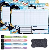 Thboxes 2 Pack Magnetic Reward Charts for Kids, Reusable Fridge Chores