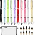 10 Pcs Infinity Pencil Forever Pencil,Everlasting Pencil Eternal Inkless Pencils with Pencil Case & 10 pcs Replacement Nibs,Reusable Infinite Pencil for Adult Artist Student