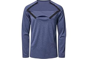 HUOBAOPAO Chemo Port Shirts for Men Women Long Sleeve Post Shoulder Surgery Recovery Shirts Snap Off Chemotherapy Clothing Unisex