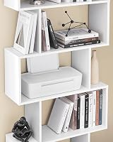 VASAGLE 6-Tier Bookshelf 24 x 70 x 191.6 cm Matte White LBC61WT Room Divider view 4