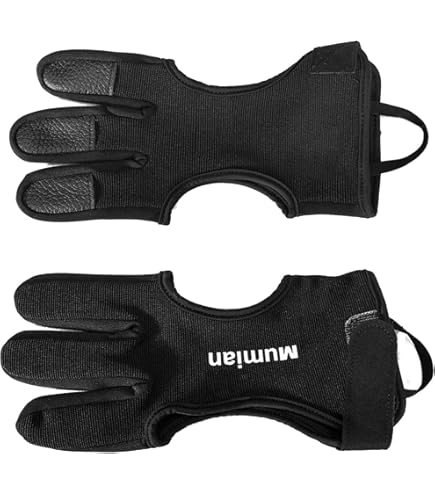 Gants de Tir à l'Arc Confortables en Néoprène Flexibles Protecteurs de Doigts pour Tirer Nœuds Recourbés Gants de Tir à l'Arc Confortables en Néoprène Flexibles Protecteurs de Doigts pour Tirer Nœuds Recourbés