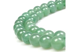 MJDCB Natural Stone Beads Green Aventurine Round Loose Beads for Jewelry Making DIY Bracelet Necklace (8mm)