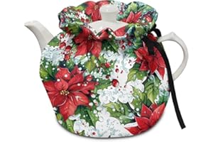 Eheartsgir Christmas Tree Kitchen Cosy for Teapots, Washable Heat Preservation Kettle Cover for Table Hotel Tea Party, Both Sides Can Be Used Christmas Decor
