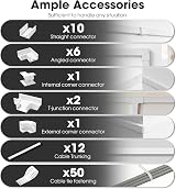 Flow fire White Cable Trunking 24x14mm 4.8M Self-Adhesive TV Wire Kit view 4