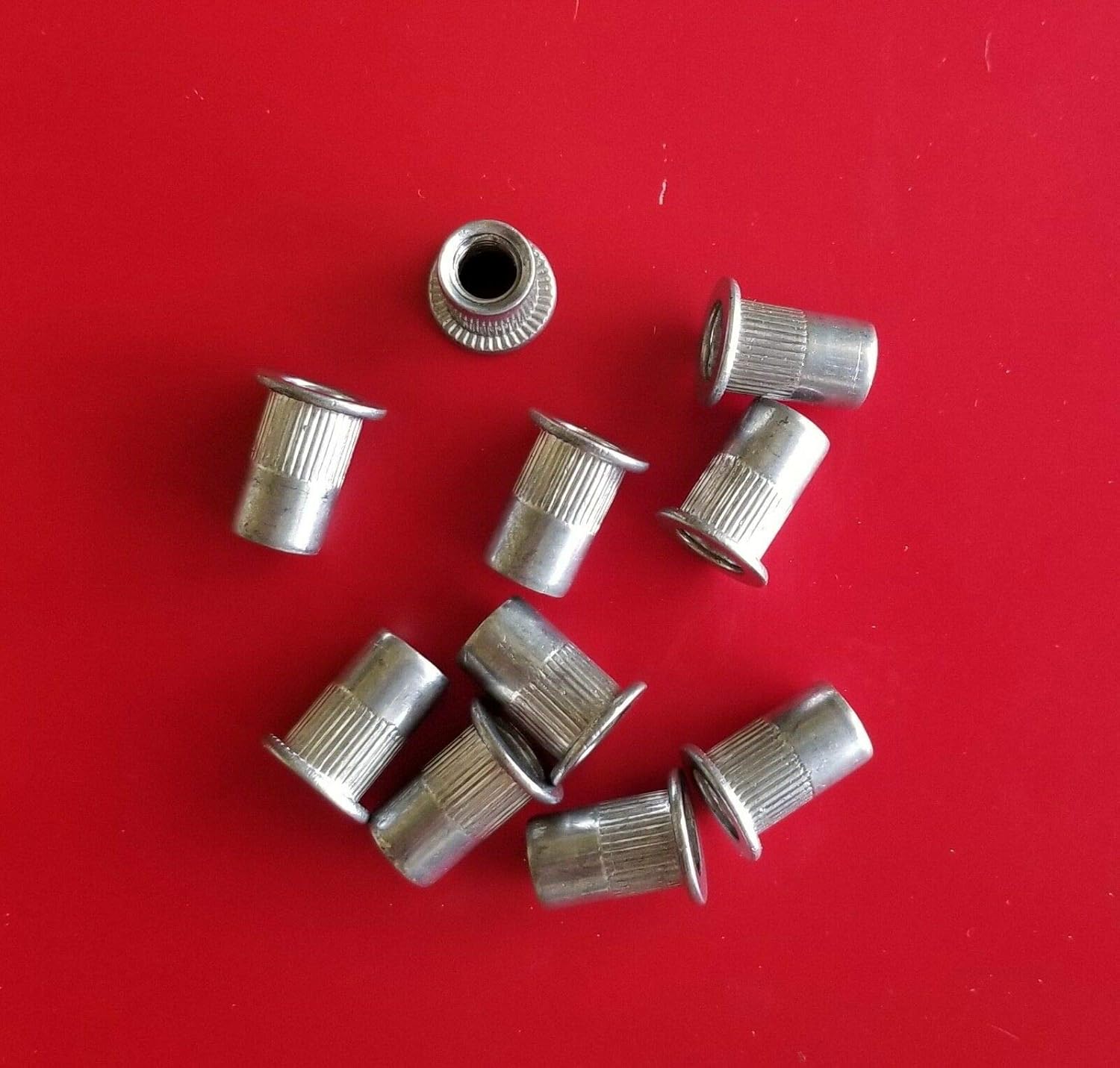 Nuts_ 100 Pcs 1/420 Aluminum Flange Nutserts Rivet Nut Rivnut Nutsert