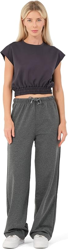 Pantalon de Survêtement Femme Coton – Jogging Jambe Large — photo 2 sur 6