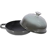 STONEBAY Enameled Cast Iron Bread Oven – 9.5-Inch Dutch Oven for Sourdough Bread Baking & Artisan Loaves, Versatile for Roasting & Braising (Slate Blue)