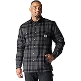 Carhartt Mens Relaxed Fit Flannel Sherpa-Lined Shirt Jac