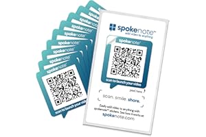 Spokenote Sticker Pack - 10 Unique Codes per Pack - Add Video on Anything (Blue)