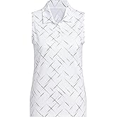 adidas Womens Ultimate365 Printed Sleeveless Polo Shirt