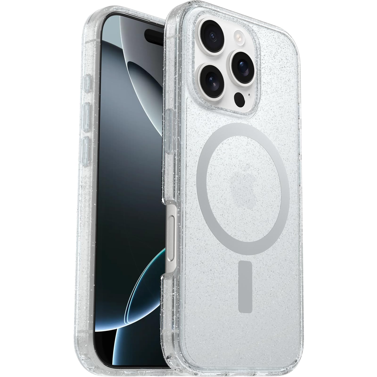 OtterBox Symmetry Series Clear MagSafe Case for iPhone 16 Pro, Shockproof, Drop proof, Protective Thin Case, 3x Tested to Military Standard, Stardust