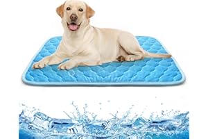 PAIGTEK Dog Cooling Mat - Extra Large Thicken Self Cooling Mat for Small Medium Large Dogs,Easy Washable,Water Absorption Top,Materials Safe, (27 X 20 in)