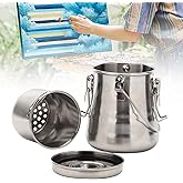 Silicoil Brush Cleaning Tank,Paint Brush Washer,Brush Washing Bucket Plastic Material Easy Carry Painting Supply with Single Clip Oil Can for Art Student Painter