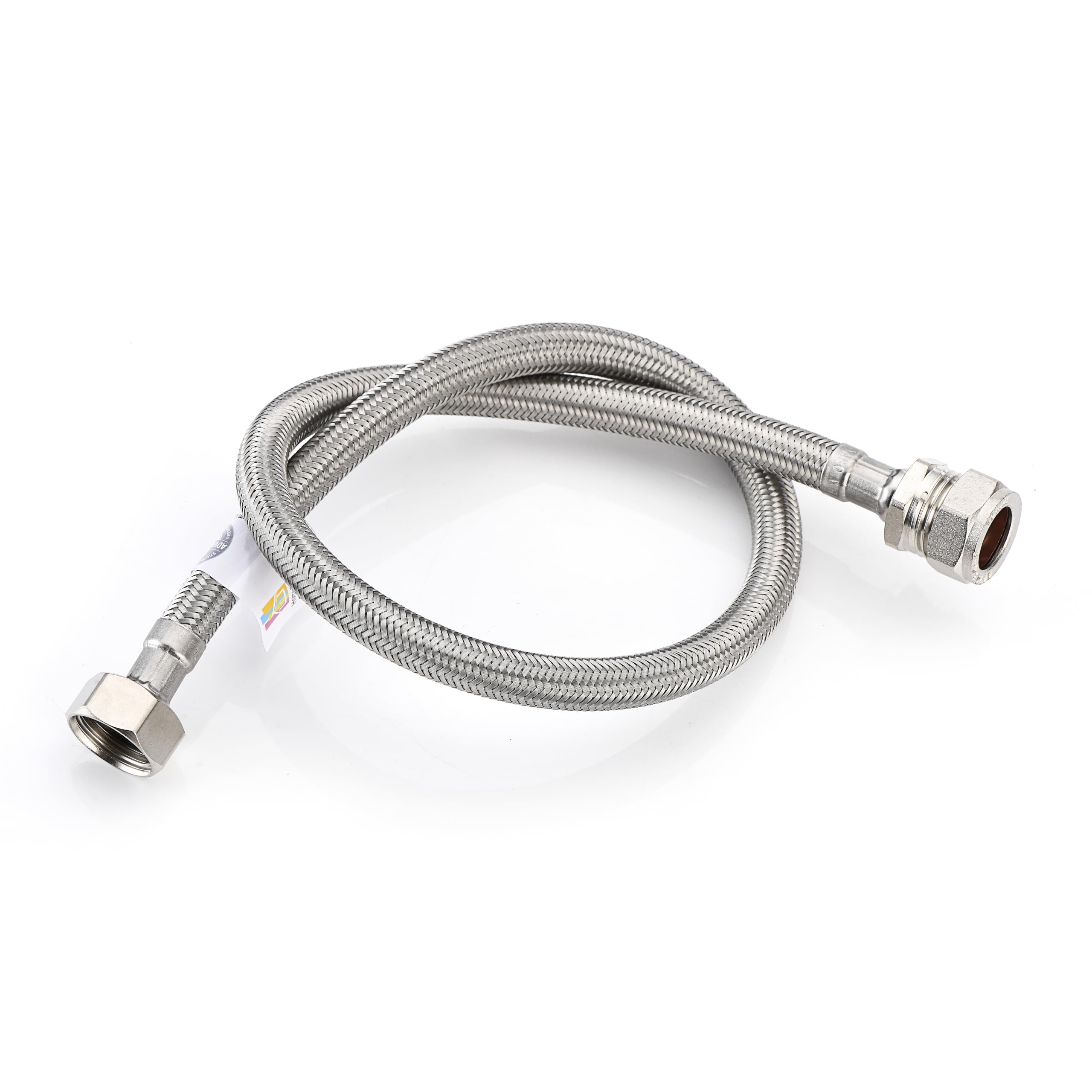 Home Range 600mm WRAS Approved15mm Compression x 1/2" |7 Lengths| Flexi Pipe Connector, BSP Fitting, 304 Stainless Steel, Rust & Lead-Free Flexible Hose for Kitchen & Bathroom