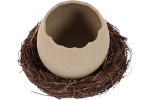 Bird's Nest Ceramic Bowl Eggshell Shape Medium Size Handcrafted Food Serving Dish Creative Dessert Fruit Candy Container Uniq