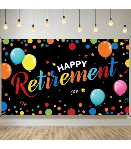 Amscan 12 Dekospiralen Zum Ruhestand – Hängedeko „Happy Retirement“, 45-60 Cm