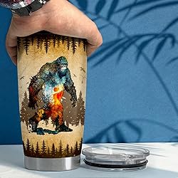SANDJEST Bigfoot Tumbler Cup 20oz Bigfoot Gifts for