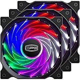 CP3 120mm Computer Fan 3-Pin Fixed Color Low Noise led case Fan High Performance PC Case Fan with Hydraulic Bearing for Gamin