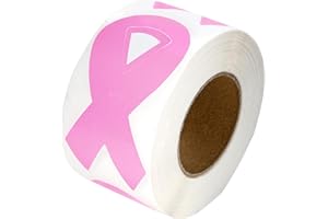 FUNDRAISING FOR A CAUSE 250 Pink Ribbon Awareness Stickers, Breast Cancer Awareness Ribbon Stickers for Awareness Events, Support Groups, Fundraisers and More!