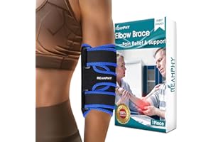 Reamphy Elbow Brace,Comfortable Night Elbow Sleep Support,Elbow Splint, Adjustable Stabilizer Splints, Cubital Tunnel Syndrome,Tendonitis,Ulnar Nerve,Tennis,Fits for Men and Women