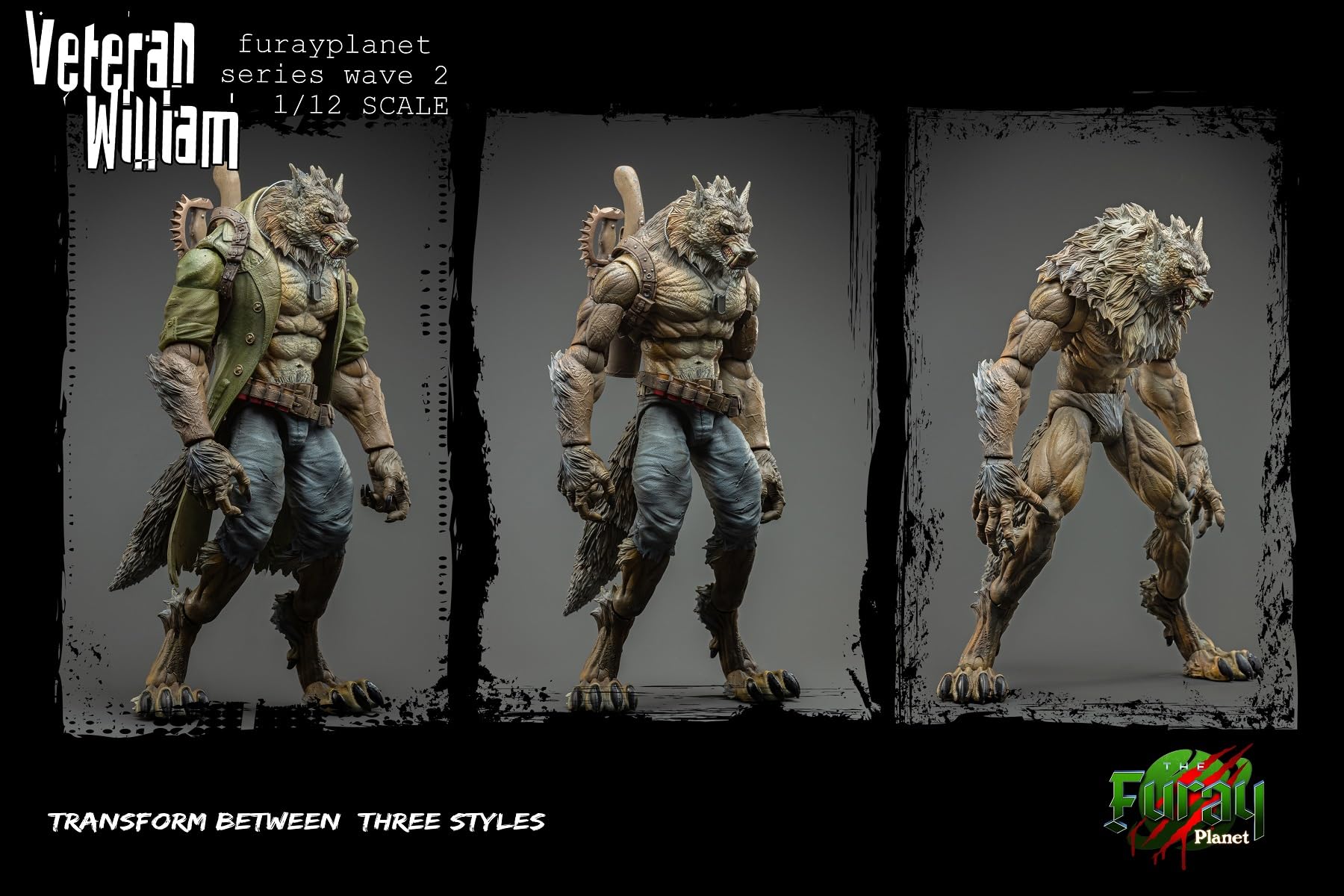 RAYGE3LOV Maestro Union FuRay Planet Blade Master Weng 1/12 Scale Figure 8.5in Furry Action Figures,Furay Planet Series weretiger Blade Master Weng wave3 weretiger,Orcs,Beastmen, Wolf