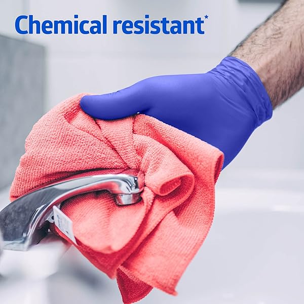 MEDLINE FITGUARD TOUCH NITRILE EXAM GLOVES, 300 COUNT, MEDIUM, POWDER FREE, DISPOSABLE, NOT MADE WITH NATURAL RUBBER LATEX, EXCELLENT SENSE OF TOUCH FOR MEDICAL TASKS, DURABLE FOR HOUSEHOLD CHORES