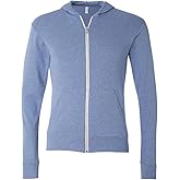 Bella + Canvas Unisex Triblend Full-Zip Lightweight Hoodie