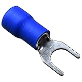 250PCS 6 AWG 3/8" M10 Insulated Fork Crimp