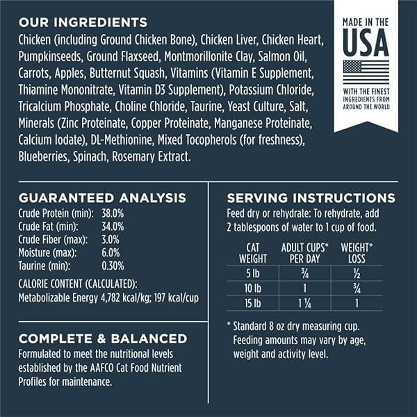 INSTINCT RAW MEALS FREEZE-DRIED CHICKEN CAT FOOD, 9.5 OZ. BAG