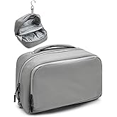 Oaque Travel Toiletry Bag for Men Women, 6L Hanging Dopp Kit Wide Open Hygiene Bag Water-resistant Bathroom Shower Bags for Toiletries, Grooming, Large Capacity Shaving Organizer