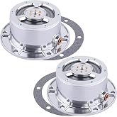 CheeMuii 2 Pack 343-4370 Trailer Hub Caps Kit with Gaskets for Trailer Axle | 4009 PSI 6-Hole Tire Inflation Oil Hub Caps 2 Pcs Aluminum Trailer Hub Oil Caps &amp; 2 Pcs Gaskets Replace for Stemco 343-4370