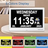 TROCOTN Dementia Clock Digital Clock with Date Day Large Display 7/10 Inch view 5
